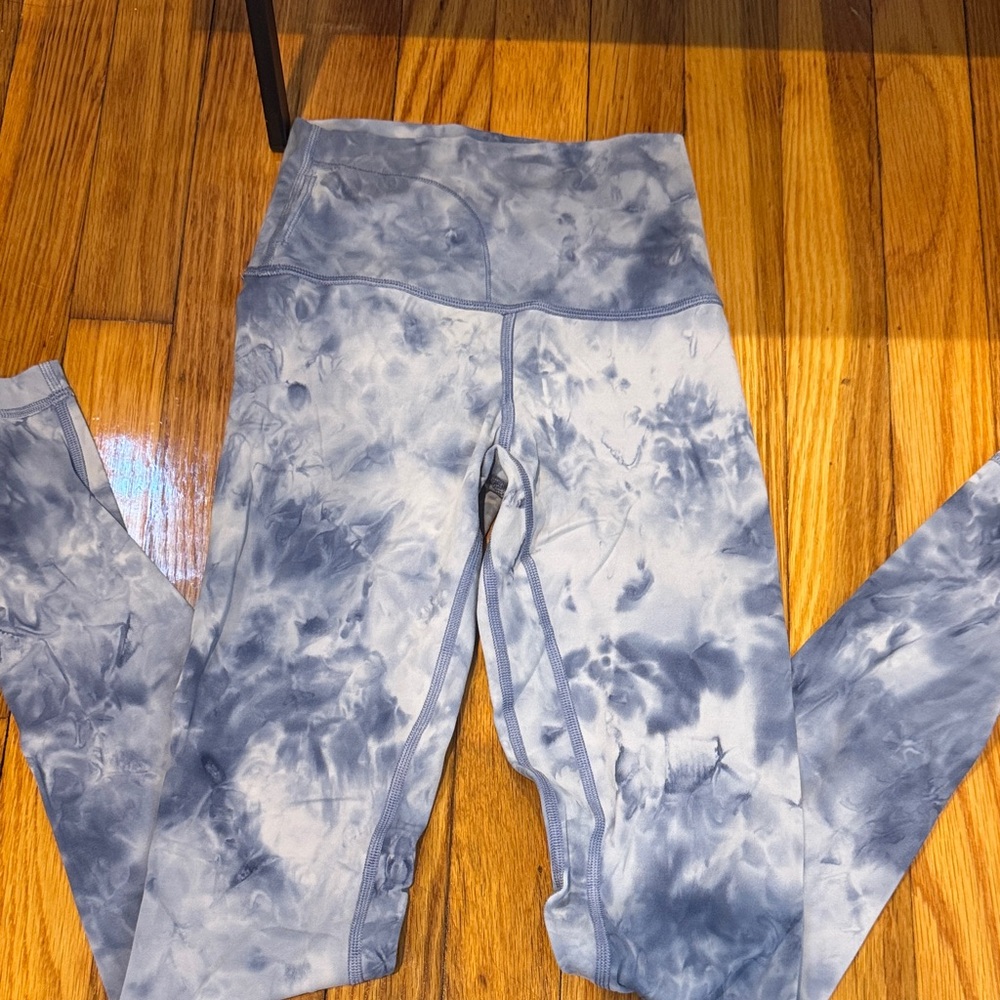 lululemon athletica Gray Tie-Dye High-Waist Leggings